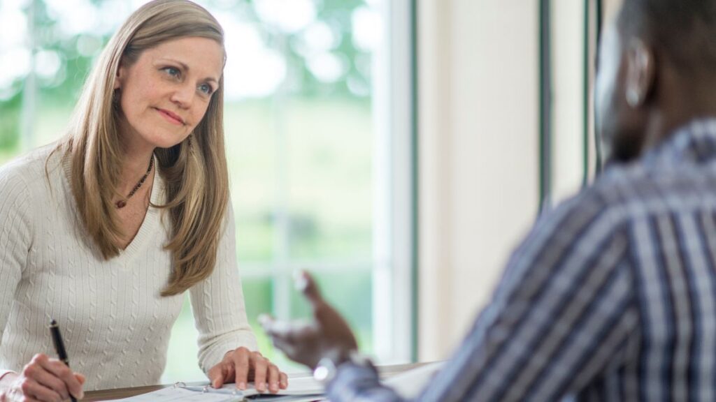 Woman Conducting An Interview For Apartment Maintenance Technician