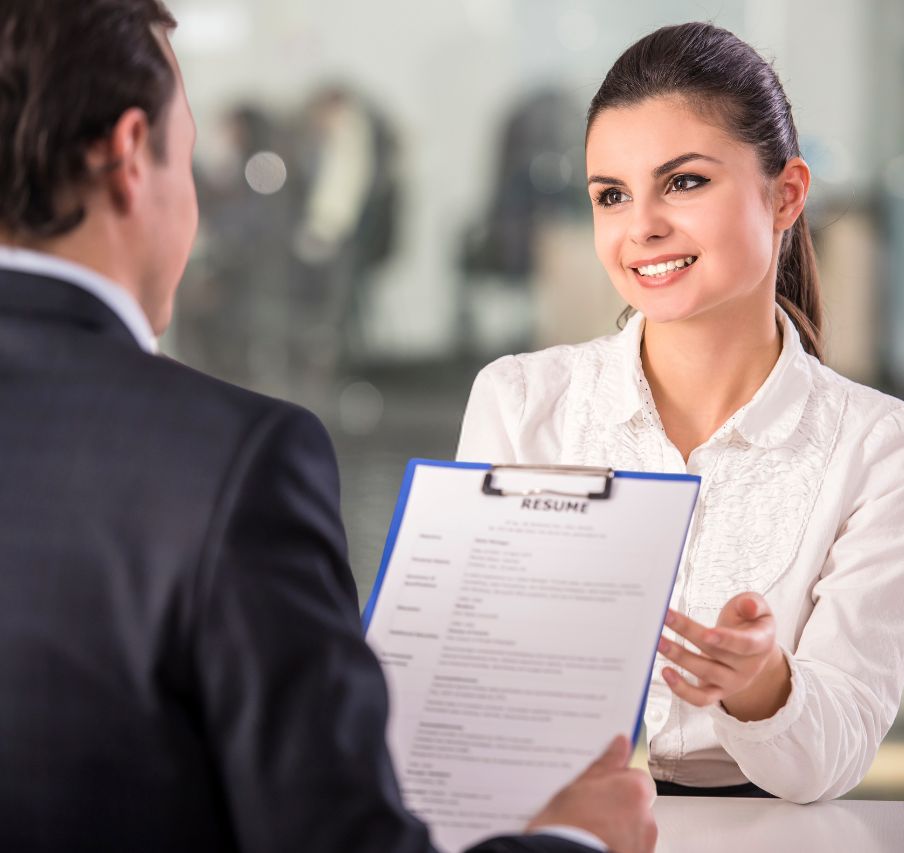 Woman In An Interview