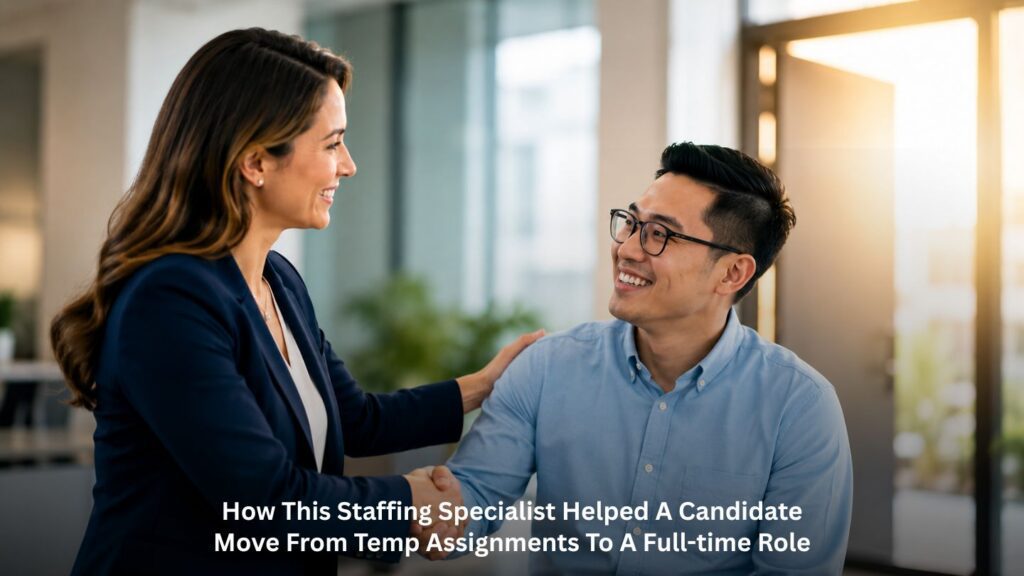 How This Staffing Specialist Helped a Candidate Move From Temp Assignments to a Full-Time Role